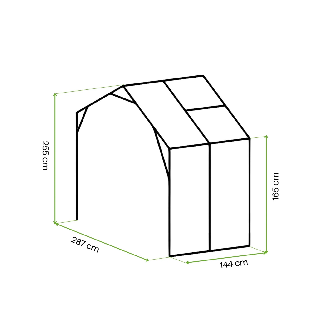 TRIBECA 287x144 MODULE (SOLID PC+GLASS) BLACK