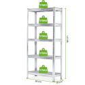 METAL SHELVING UNIT 180x90x30CM