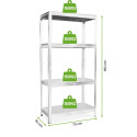 METAL SHELVING UNIT 150x70x30CM
