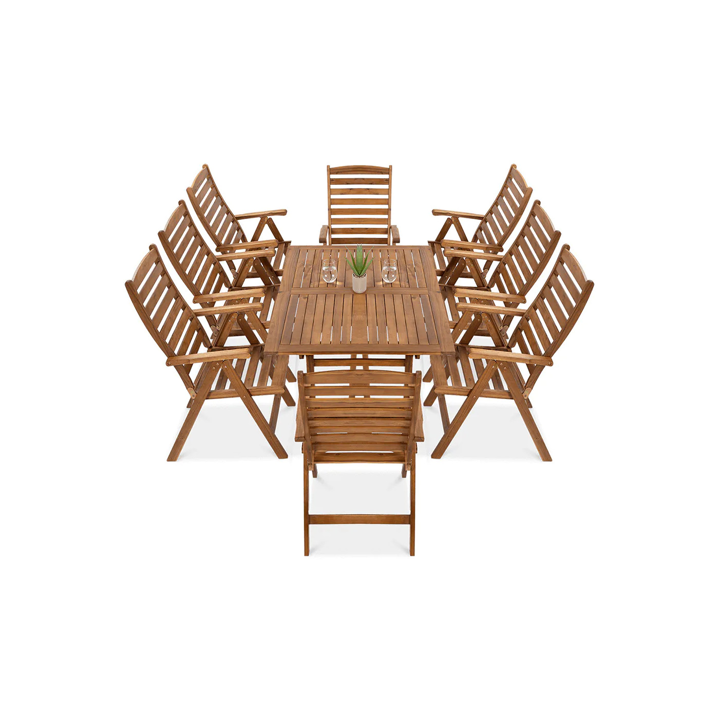 AKADIA DINING 200/8 ACACIA WOOD SET