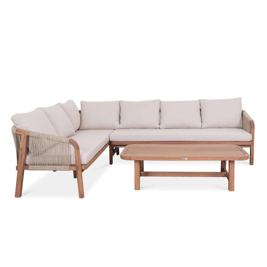 CAFFE CORNER SOFA ACACIA WOOD