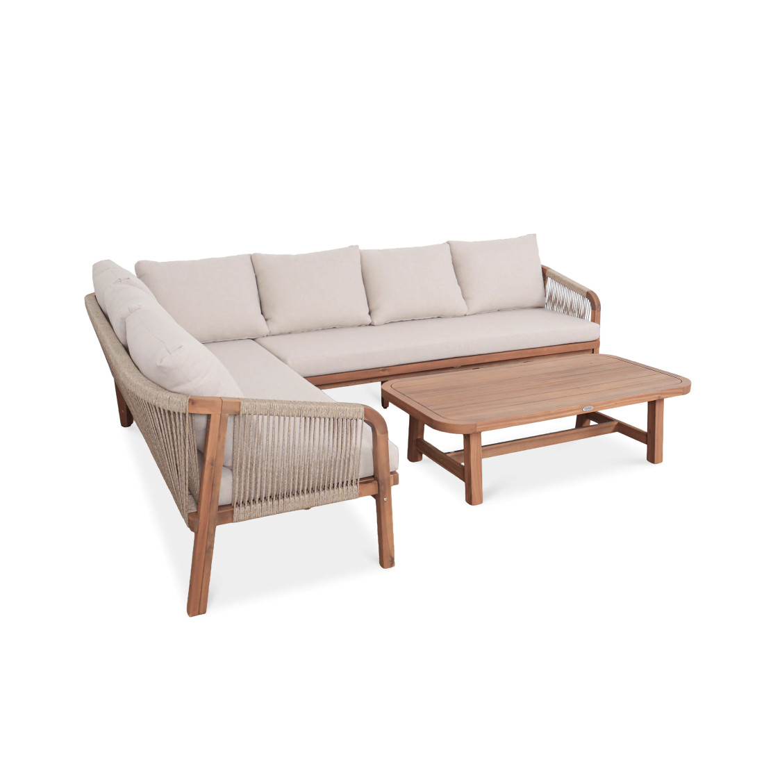 CAFFE CORNER SOFA ACACIA WOOD