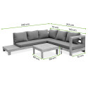HAVLA CAFFE CORNER SOFA ACACIA WOOD