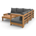HAVLA CAFFE CORNER SOFA ACACIA WOOD