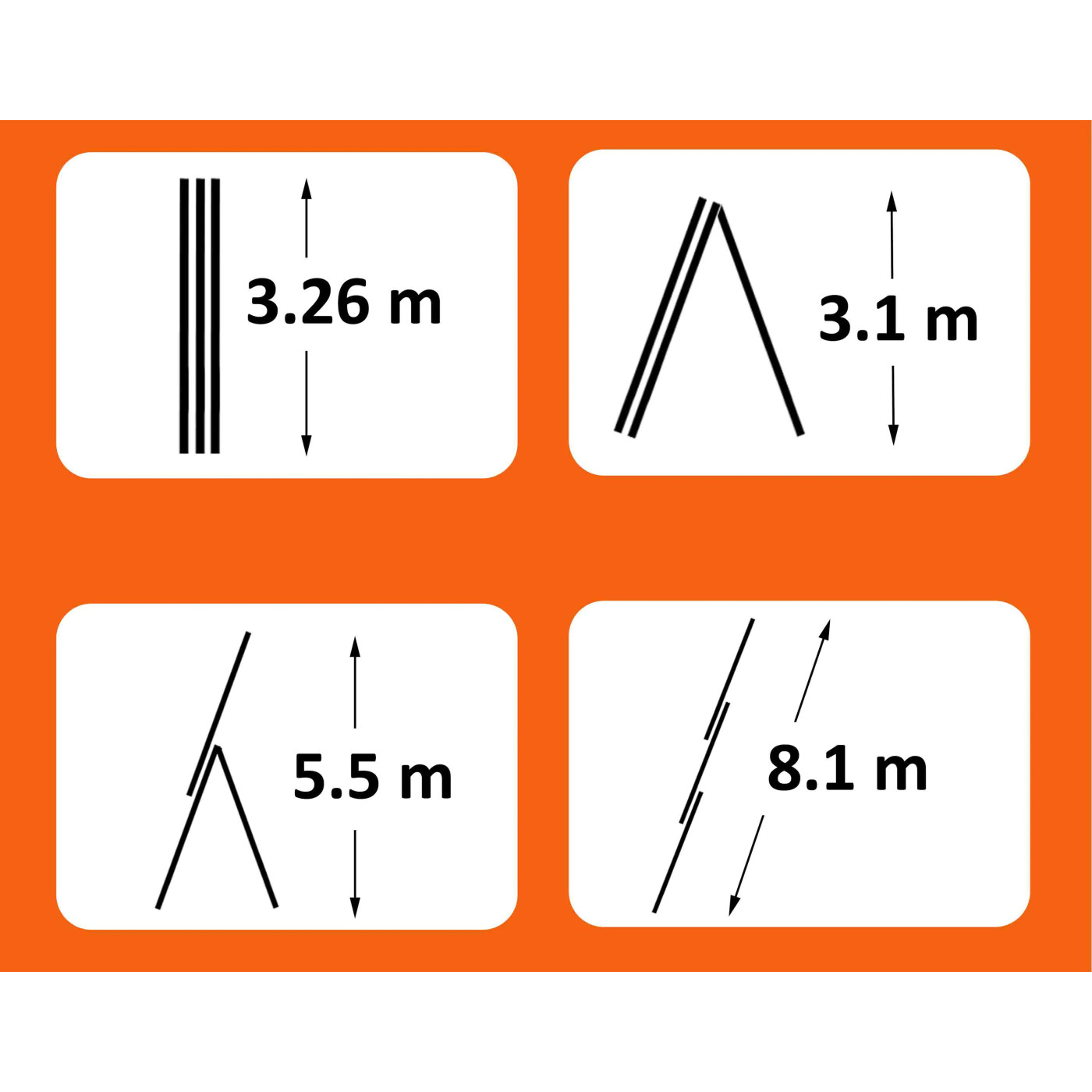 MULTIFUNCTIONAL ALUMINIUM LADDER 3x12