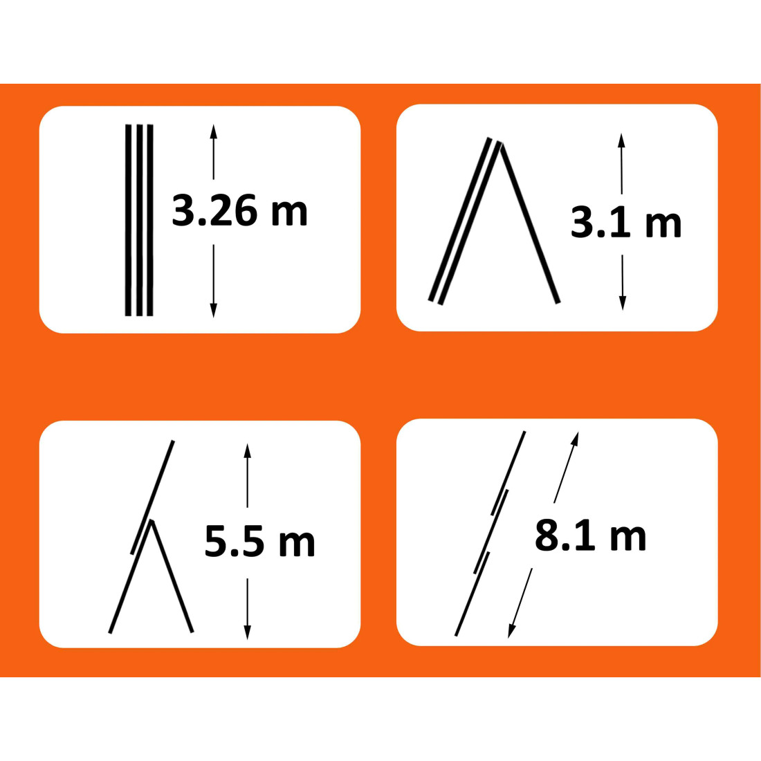 MULTIFUNCTIONAL ALUMINIUM LADDER 3x12