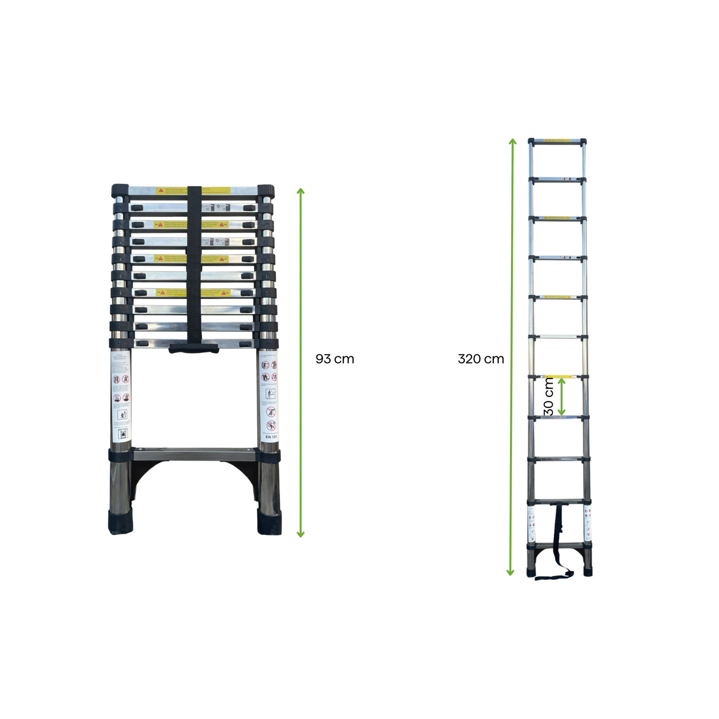 DRABINA TELESKOPOWA 11 STOPNI 3.2M