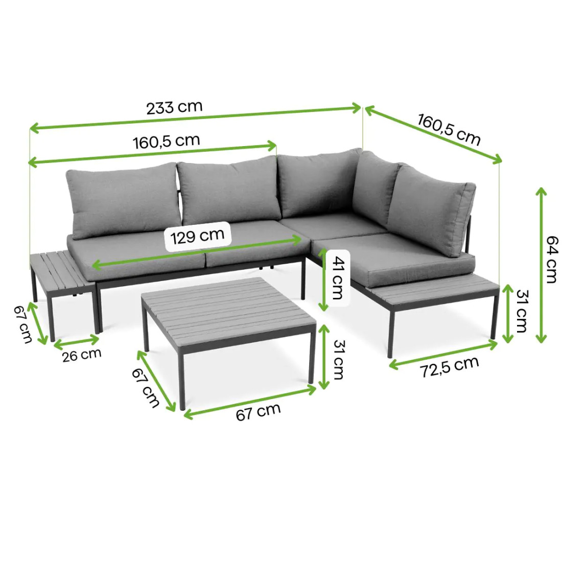 FREEMONT CORNER SOFA NATURE NEW