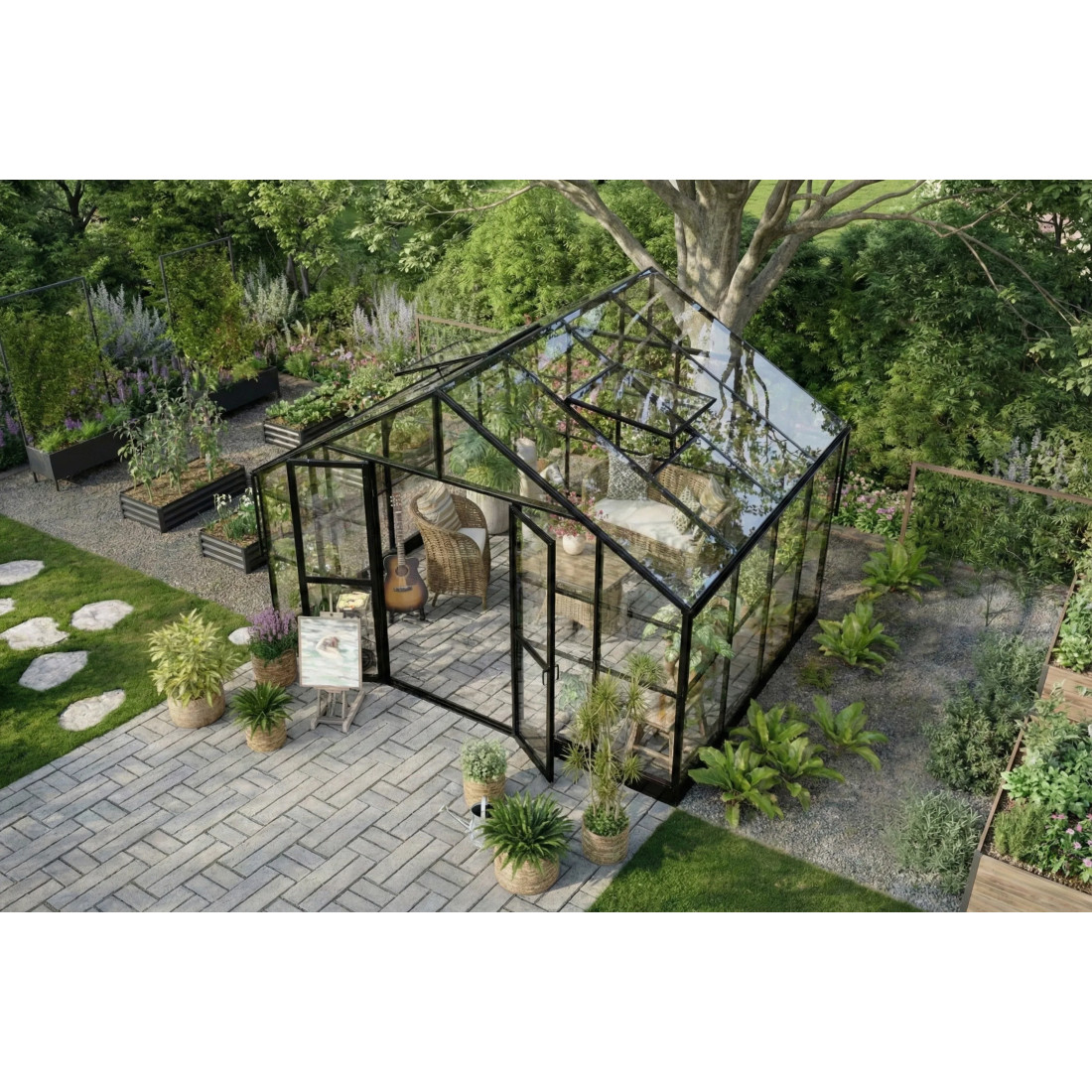 SOLID PC GREENHOUSE 278x354 BLACK