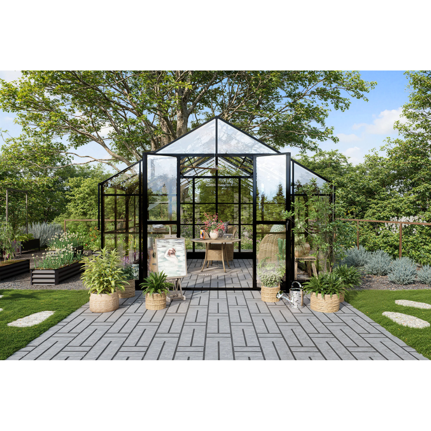 SOLID PC GREENHOUSE 347x354 BLACK