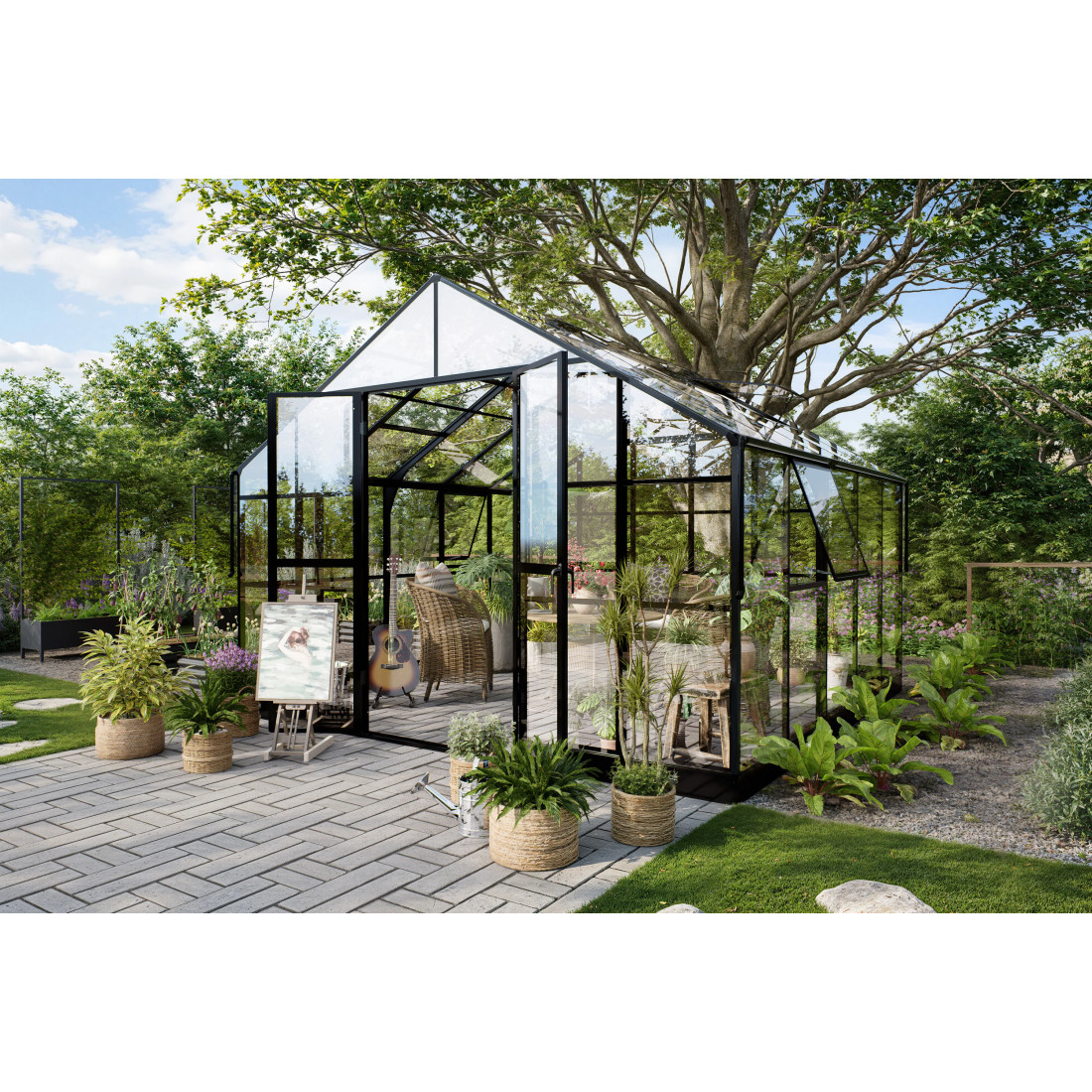 SOLID PC GREENHOUSE 347x354 BLACK