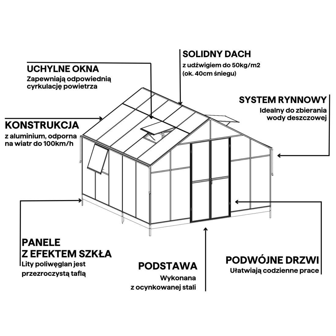 SOLID PC GREENHOUSE 347x354 BLACK