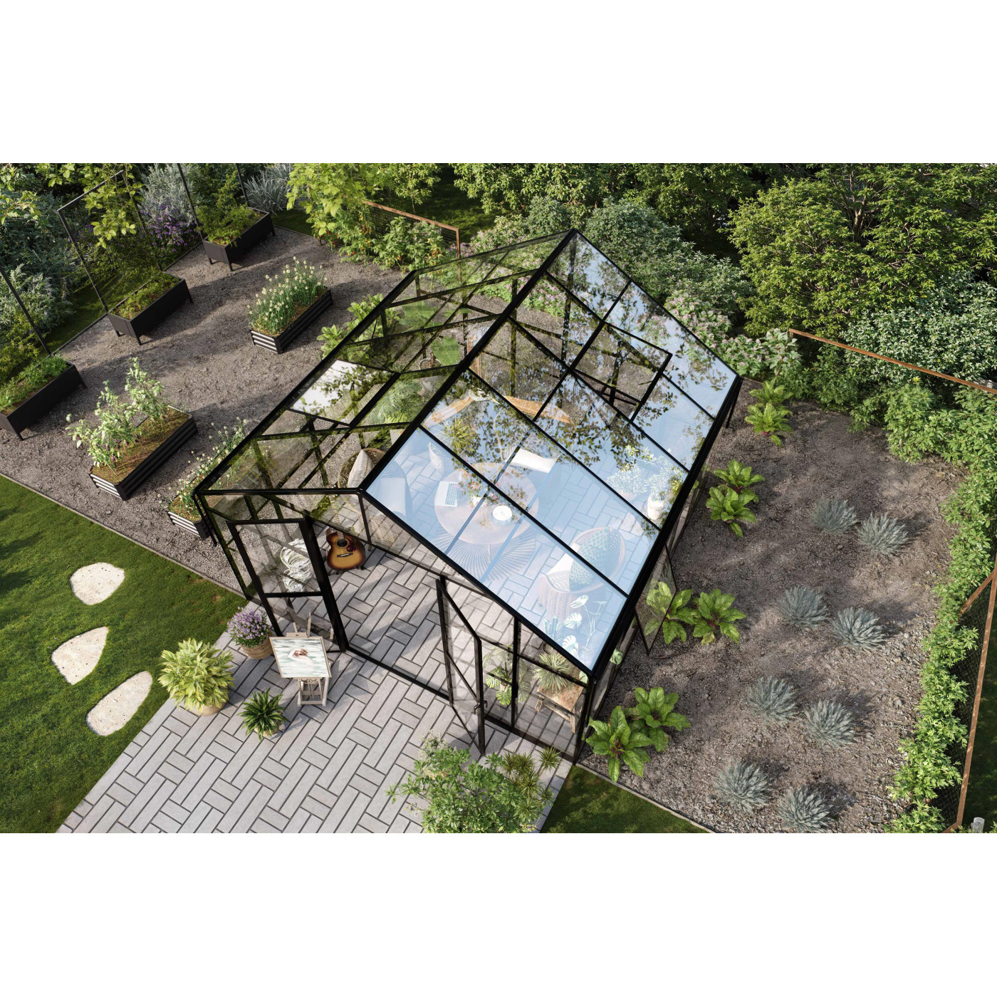 SOLID PC GREENHOUSE 347x354 BLACK
