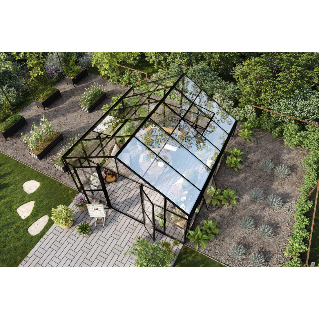SOLID PC GREENHOUSE 347x354 BLACK