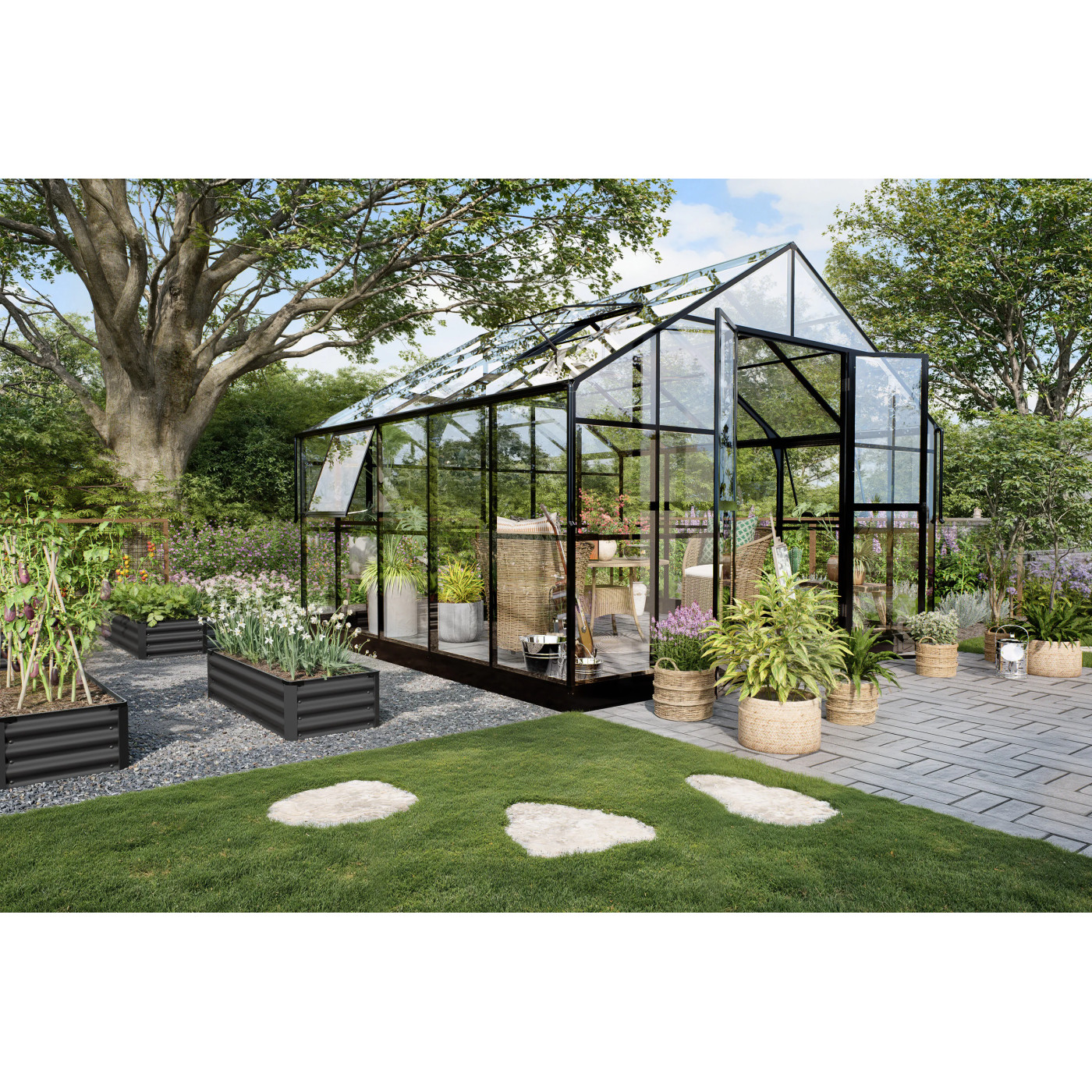 SOLID PC GREENHOUSE 347x354 BLACK