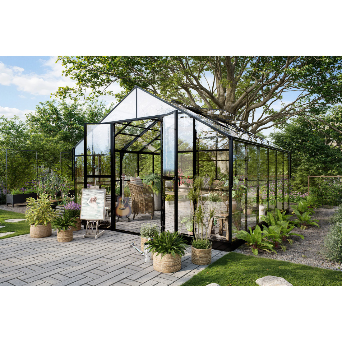 SOLID PC GREENHOUSE MODULE 137x354 BLACK