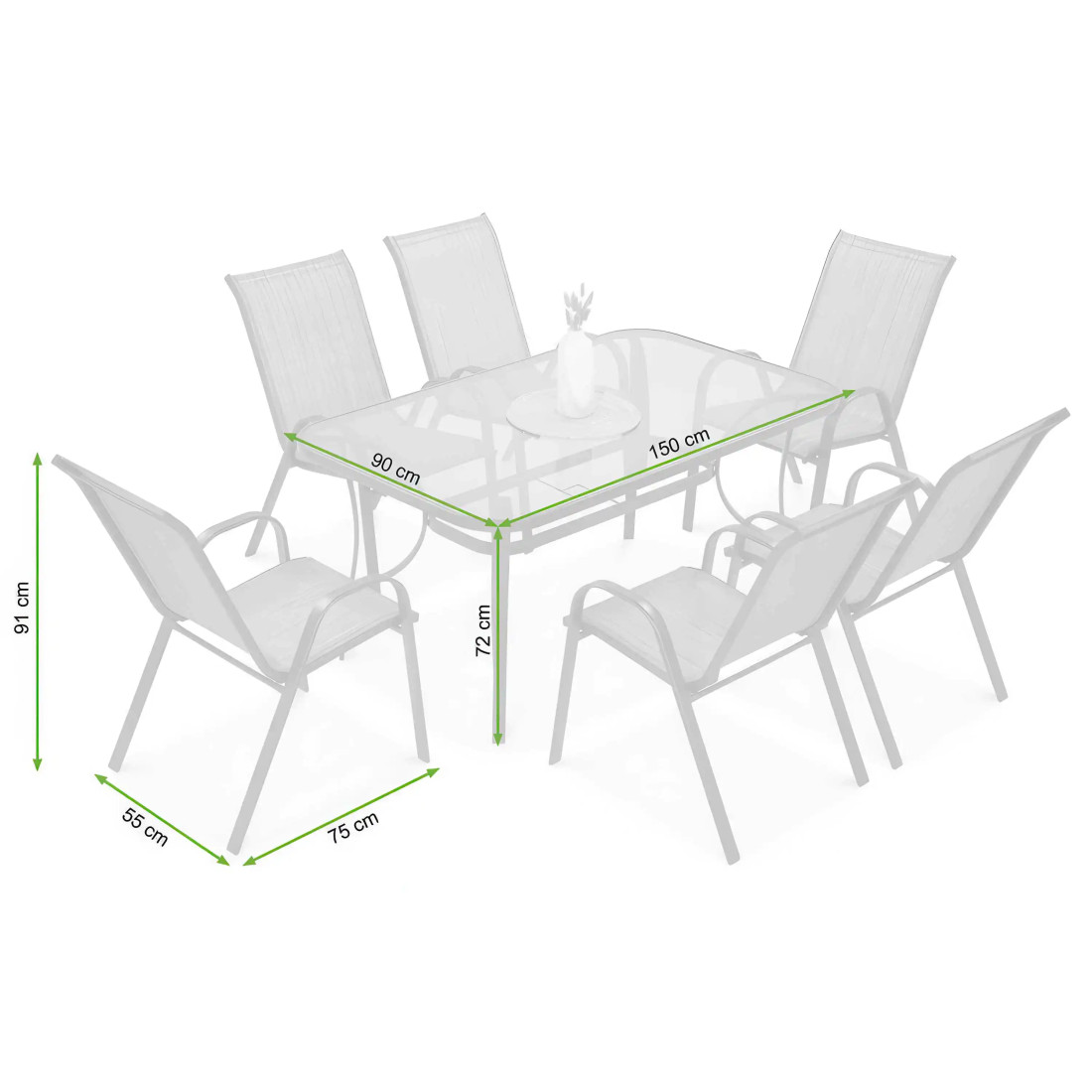 BOLOGNA 150/6 BLACK SET