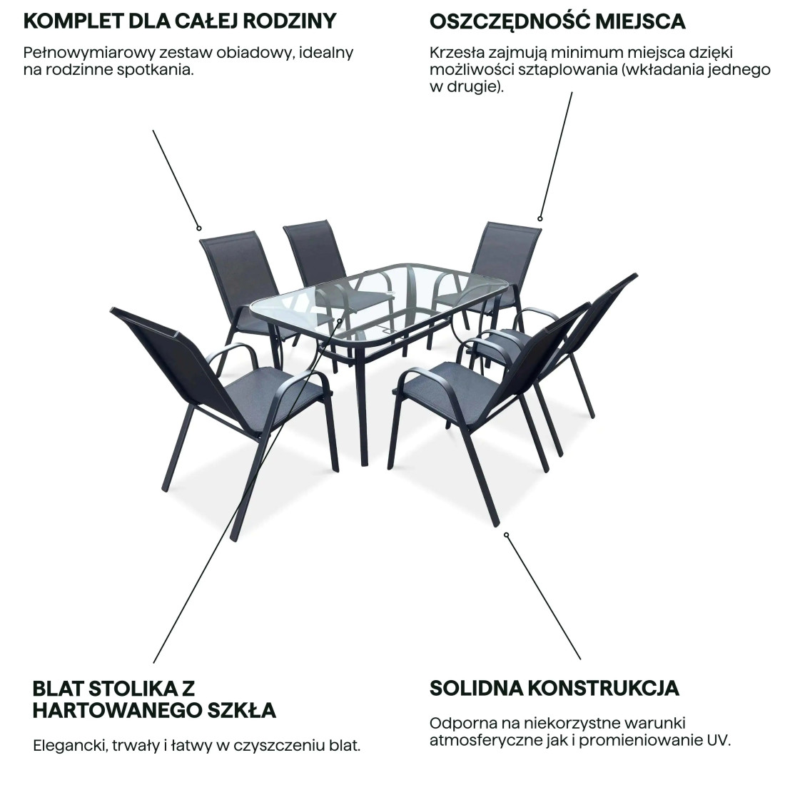 BOLOGNA 150/6 BLACK SET