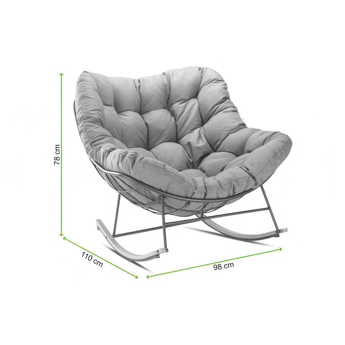 RONDA ROCKING CHAIR LIGHT BEIGE