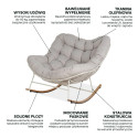 RONDA ROCKING CHAIR LIGHT BEIGE