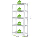 METAL SHELVING UNIT 180x90x40CM (SET OF 2)
