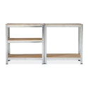 METAL SHELVING UNIT 180x90x40CM (SET OF 2)