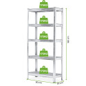 METAL SHELVING UNIT 180x90x30CM (SET OF 2)