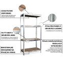 METAL SHELF 150x70x30CM (SET OF 2)