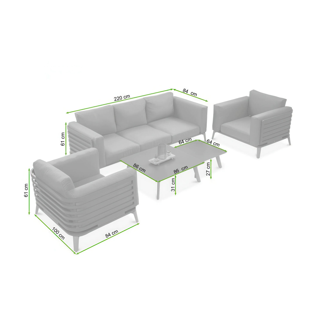 RADISSON CAFFE ZESTAW BEIGE