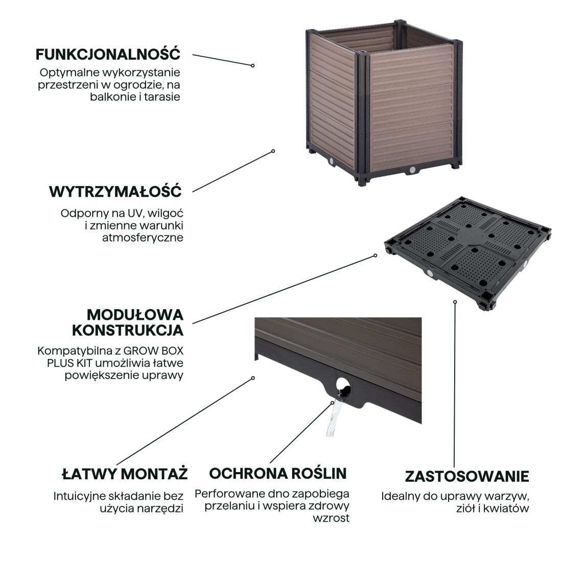 SKRZYNIA UPRAWOWA 41x41x45CM