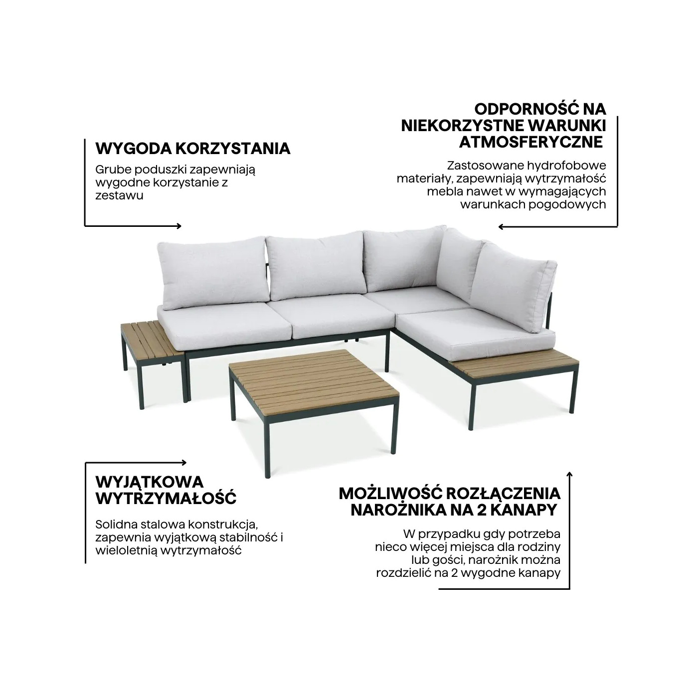 FREEMONT CORNER SOFA LIGHT GREY NEW