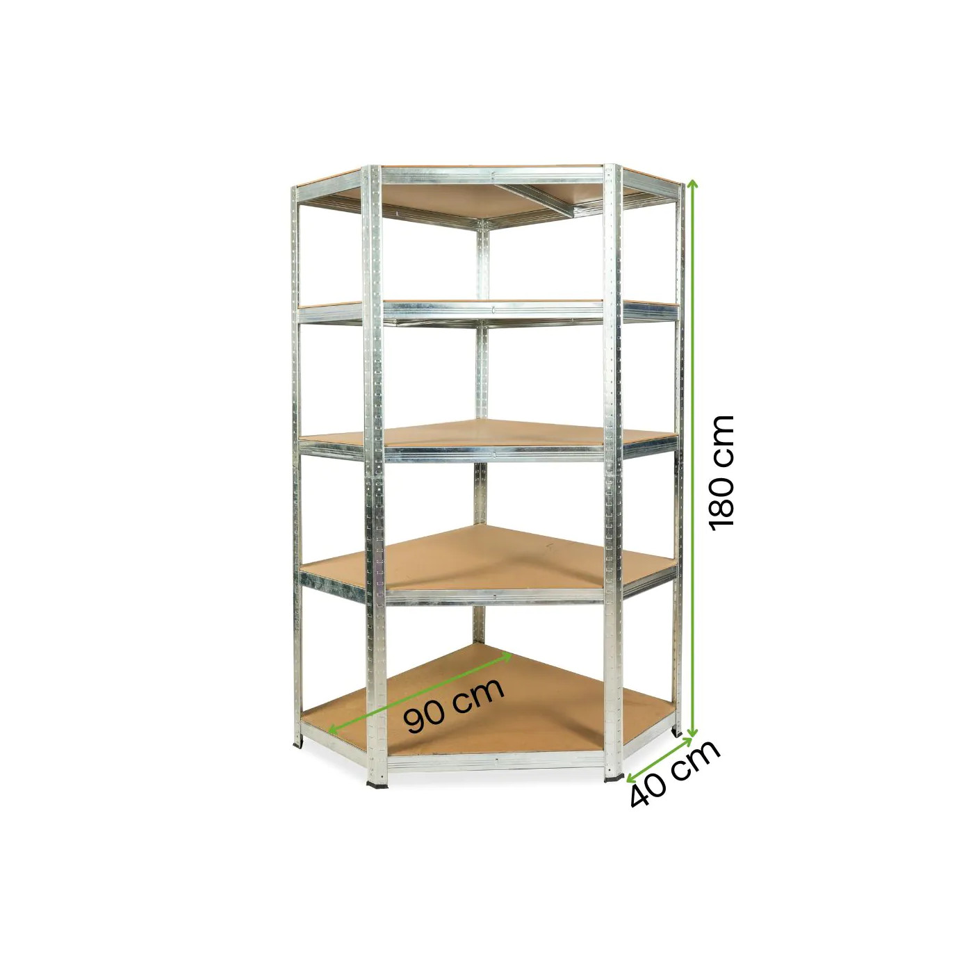 METAL CORNER SHELF 180x90x40CM