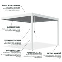 DELUXE WALL 3.6x4 PERGOLA TARASOWA WHITE