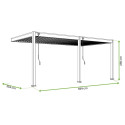 DELUXE WALL 3.6x6.0 PERGOLA TARASOWA WHITE