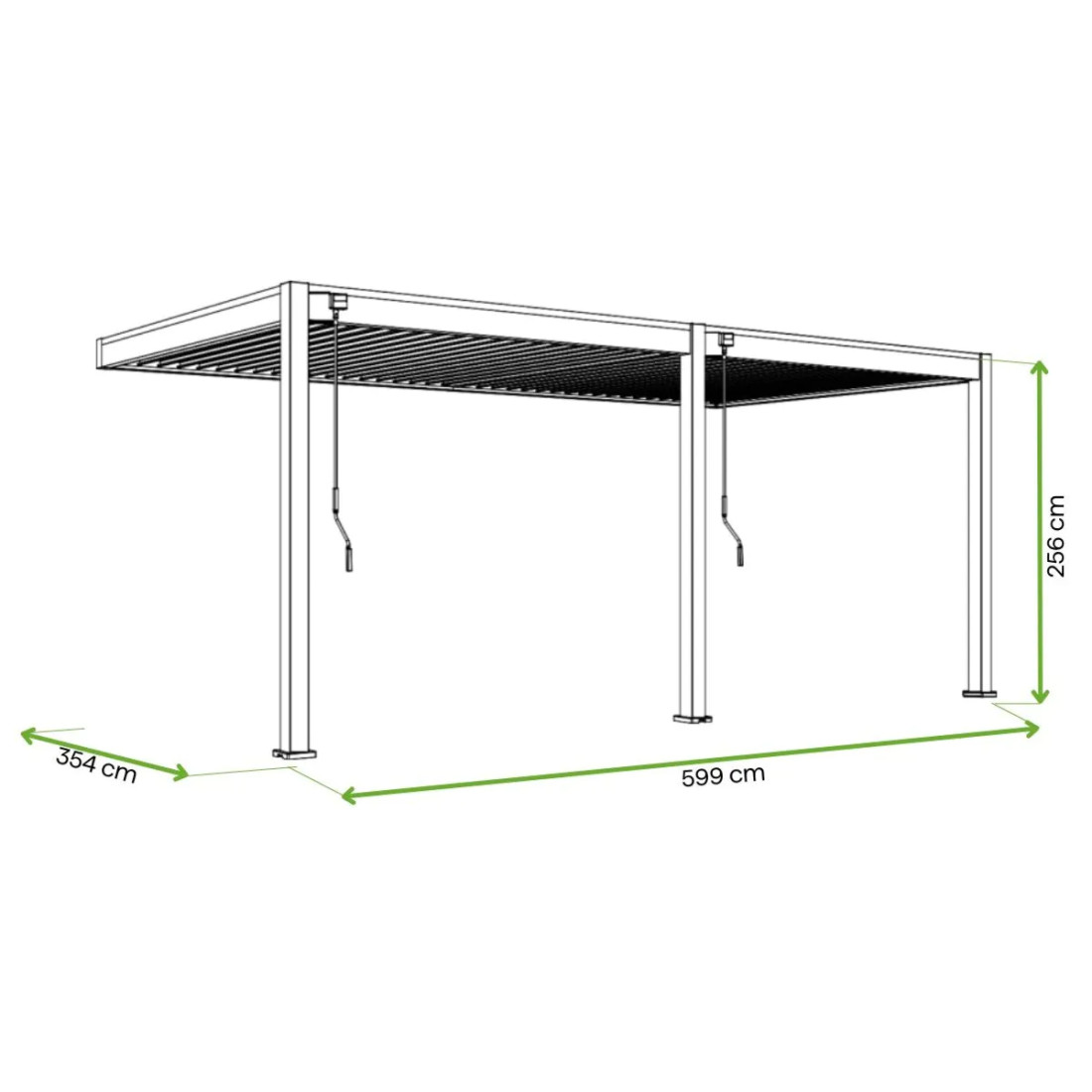 DELUXE WALL 3.6x6.0 PERGOLA TARASOWA WHITE