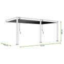 DELUXE WALL 3.6x7.2 PERGOLA TARASOWA WHITE