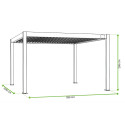 DELUXE PRO AUTOMATIC+LED 3x4 PERGOLA TARASOWA WHITE