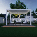 DELUXE PRO AUTOMATIC+LED 3x4 PERGOLA TARASOWA WHITE