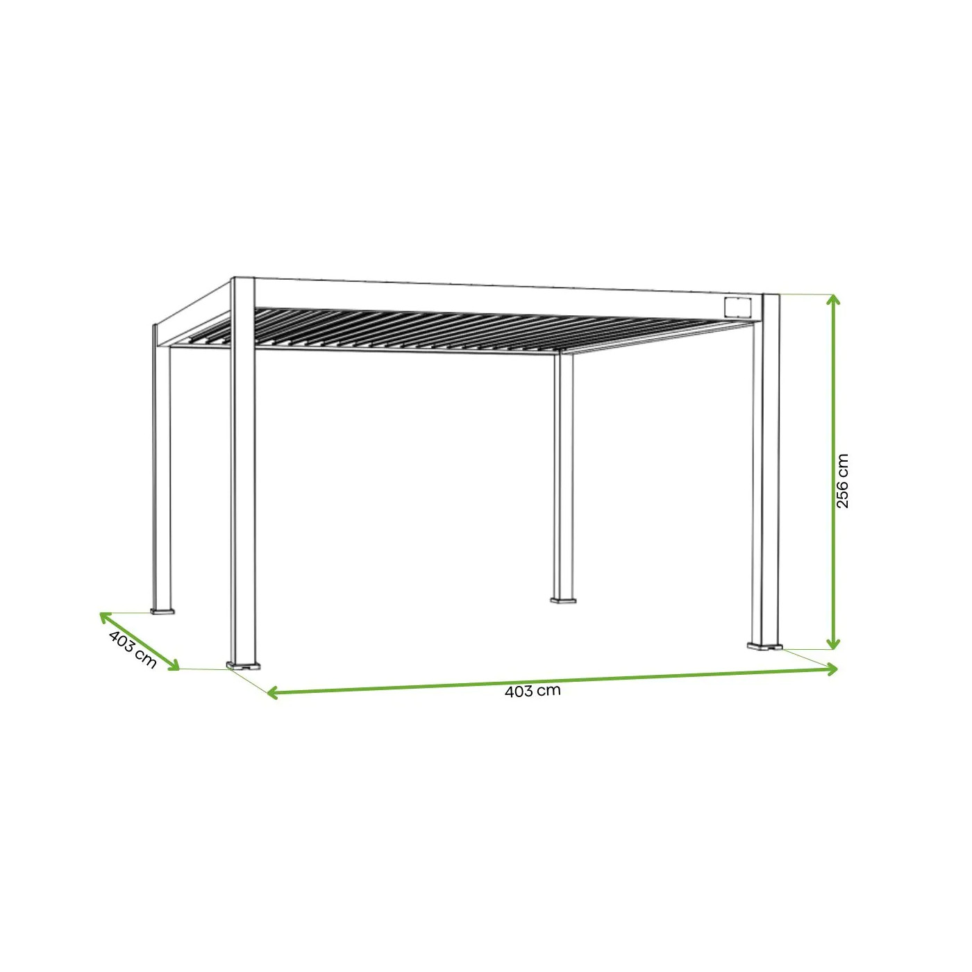 DELUXE PRO AUTOMATIC+LED 4x4 PERGOLA TARASOWA WHITE