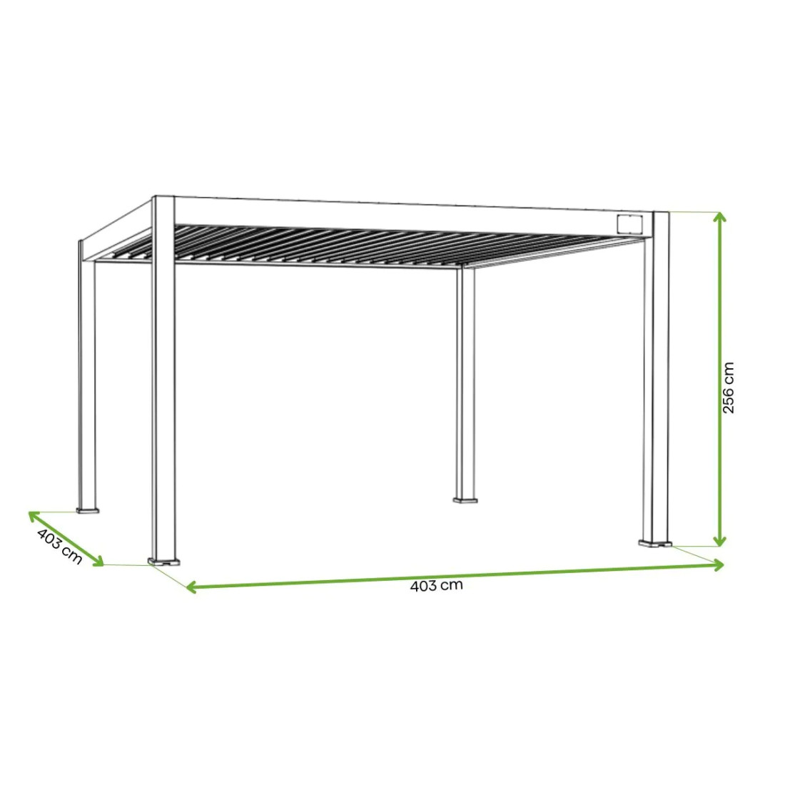 DELUXE PRO AUTOMATIC+LED 4x4 PERGOLA TARASOWA WHITE