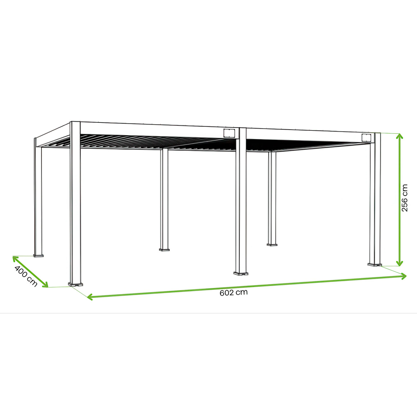 DELUXE PRO AUTOMATIC+LED 4x6 PERGOLA TARASOWA WHITE