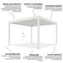 ELEGANCE DUO 3.6x4 PERGOLA TARASOWA WHITE