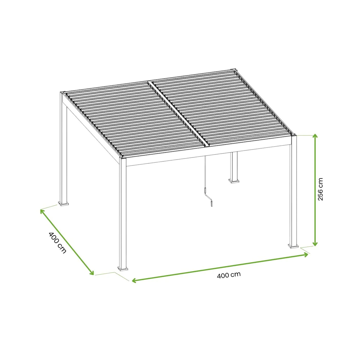 ELEGANCE DUO 4x4 PERGOLA TARASOWA WHITE