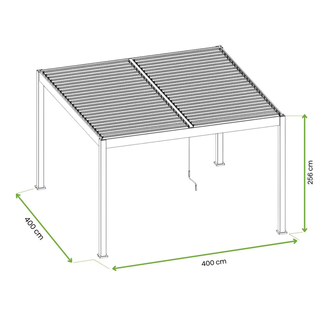 ELEGANCE DUO 4x4 PERGOLA TARASOWA WHITE