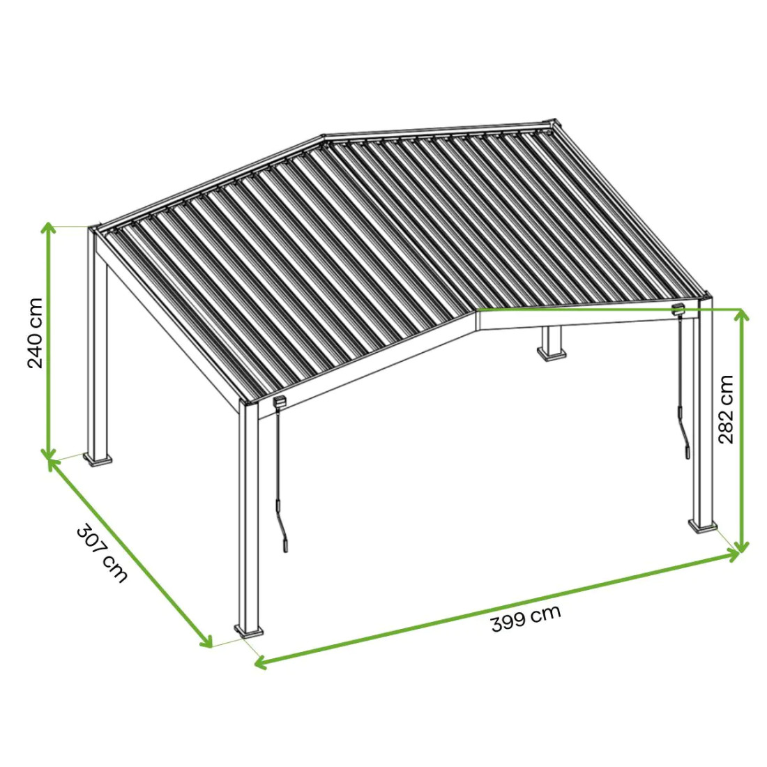 SUMMIT 4x3 PERGOLA TARASOWA ANTHRACITE