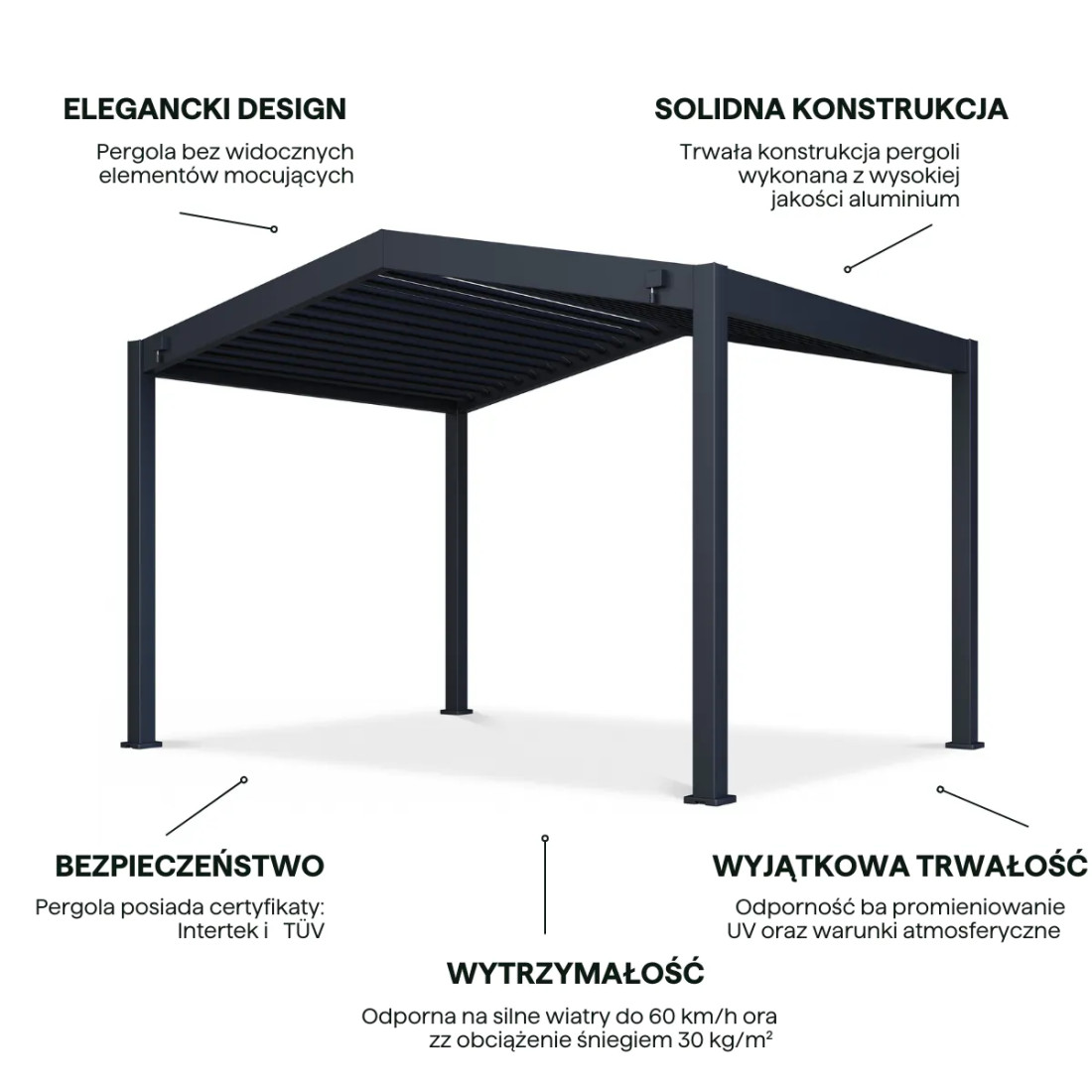 SUMMIT 4x3 PERGOLA TARASOWA ANTHRACITE