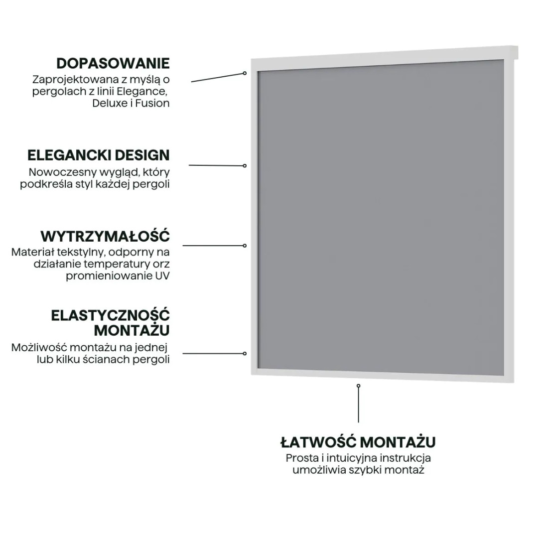 ELEGANCE/DELUXE/FUSION MANUAL DROP-DOWN BLIND 2.65M WHITE