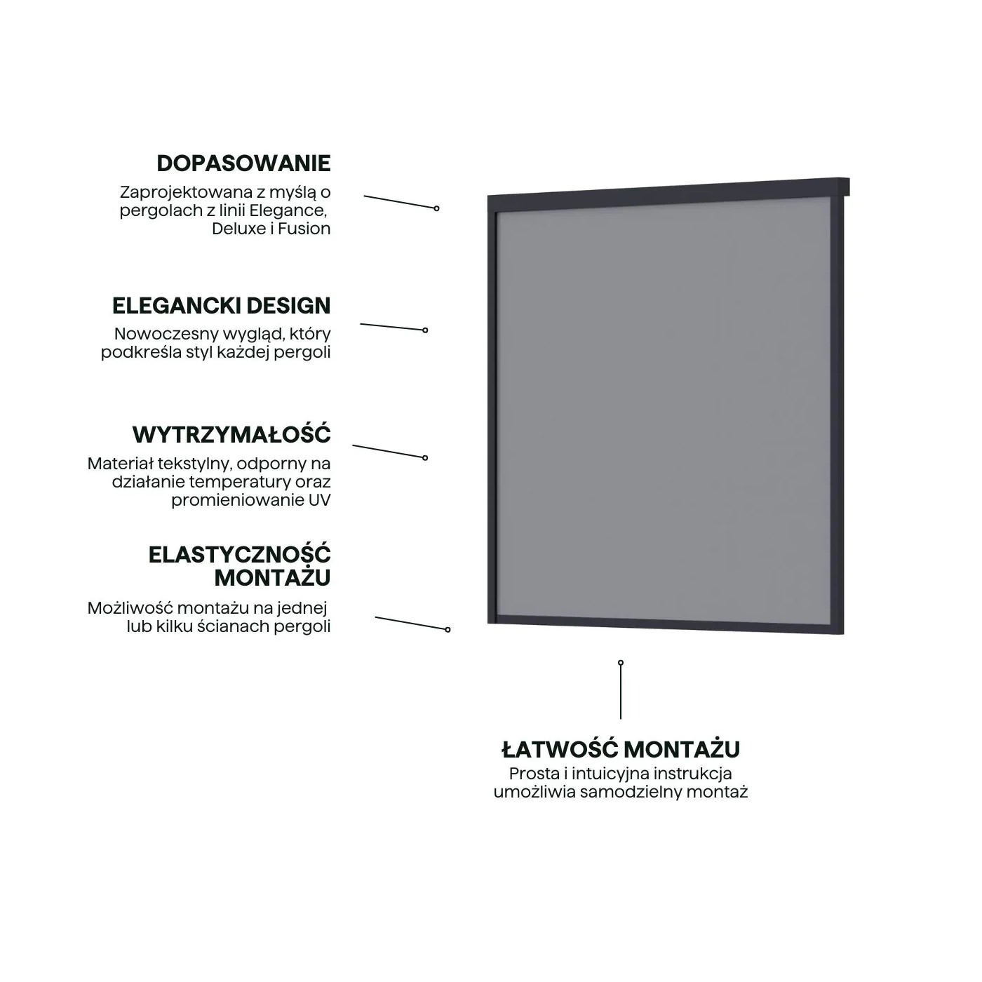 ELEGANCE/DELUXE/FUSION AUTOMATIC DROP-DOWN BLIND 2.65M ANTHRACITE