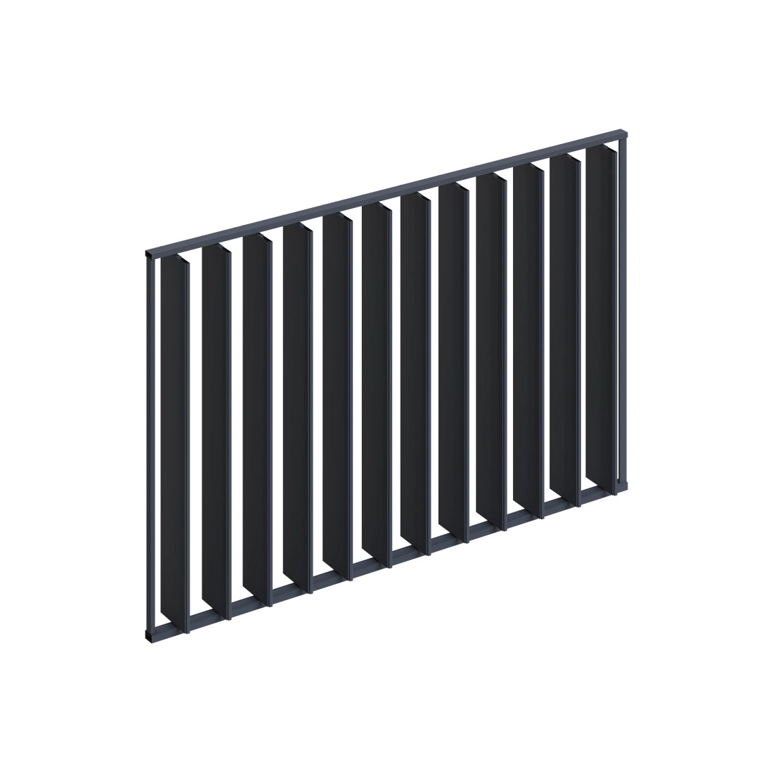 ELEGANCE/DELUXE/FUSION ADJUSTABLE PANEL WALL 4.0M ANTHRACITE