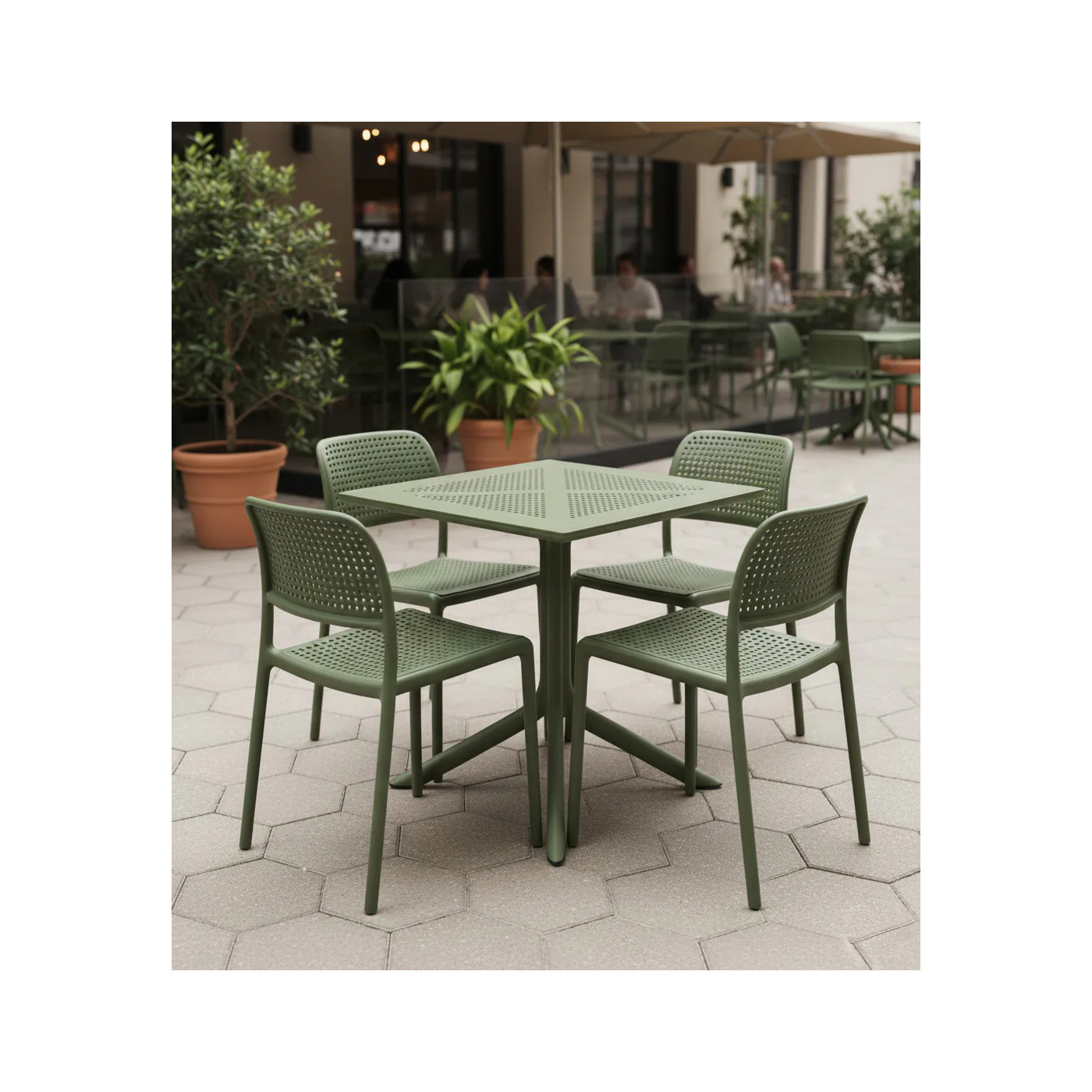 BORA BISTROT/CLIP 70 4+1 AGAVE SET